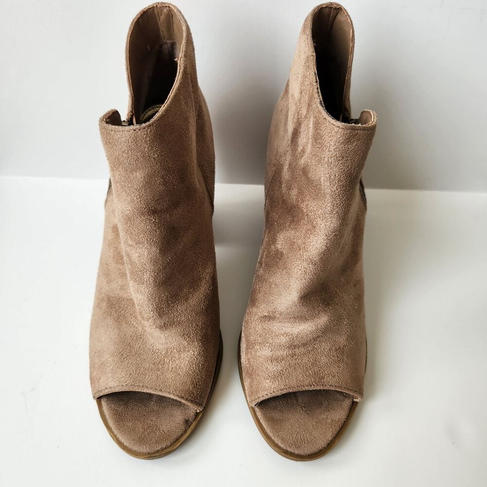 Carlos By Carlos Santana Jade Suede Peep Toe Ankle Booties Cowgirl Festival Boho - Picture 3 of 9